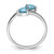 Sterling Silver Rhodium Light Swiss Blue Topaz & Diamond Heart Ring - QD-D42FB2E5-9560