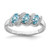 Sterling Silver Rhodium Light Swiss Blue Topaz & Diamond Ring - QD-1747C37A-2837