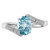 Sterling Silver Rhodium Light Swiss Blue Topaz & Diamond Ring - QD-6D675F83-1345