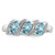 Sterling Silver Rhodium Light Swiss Blue Topaz & Diamond Ring - QD-7F3113D6-5145