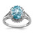 Sterling Silver Rhodium Light Swiss Blue Topaz & Diamond Ring - QD-CE7E741C-6843