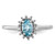 Sterling Silver Rhodium Light Swiss Blue Topaz Diamond Ring - QD-E842202A-8378