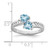 Sterling Silver Rhodium Light Swiss Blue Topaz Heart Ring - QD-F739F7BA-5939