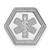 Sterling Silver Rhodium Non-enameled Attachable Emblem Medical Charm - XS-E8D6D026-9312