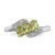 Sterling Silver Rhodium Peridot & Diamond Ring - QD-7F695415-2334