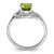 Sterling Silver Rhodium Peridot & Diamond Ring - QD-B2BD18D6-7581
