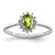 Sterling Silver Rhodium Peridot Diamond Ring - QD-F4AFACA4-1513