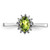 Sterling Silver Rhodium Peridot Diamond Ring - QD-F4AFACA4-1513