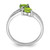 Sterling Silver Rhodium Peridot Heart Ring - QD-8EAB3D6C-9199
