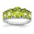 Sterling Silver Rhodium Peridot Ring - QD-4A46CDEA-7796