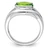 Sterling Silver Rhodium Peridot Ring - QR-D4B1DEF0-3993