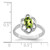 Sterling Silver Rhodium Peridot Ring - QR-F0E06AC6-2367