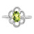 Sterling Silver Rhodium Peridot Ring - QR-F0E06AC6-2367