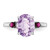 Sterling Silver Rhodium Pink Quartz & Rhodolite Garnet Ring - QR-AF3380D8-5067