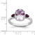 Sterling Silver Rhodium Pink Quartz & Rhodolite Garnet Ring - QR-EC0FCD39-5129