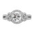 Sterling Silver Rhodium plated 2 piece CZ Bridal Ring Set - QR-54C7263A-8893