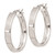 Sterling Silver Rhodium Plated 4.25x25Hoop Earrings