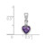 Sterling Silver Rhodium Plated Amethyst and Diamond Pendant - QD-D23B6DAC-2980