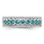 Sterling Silver Rhodium plated Aqua & White CZ Band - QR-B43D8D6A-1307