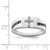 Sterling Silver Rhodium Plated Black and White Diam. Cross Men's Ring - QR-0C80C52D-8093