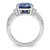 Sterling Silver Rhodium plated Blue & White CZ Ring - QR-0C2532EE-5306