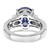 Sterling Silver Rhodium plated Blue & White CZ Ring - QR-320A92C2-8988