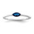 Sterling Silver Rhodium Plated Blue CZ Ring - QR-2D2174D2-5217