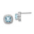 Sterling Silver Rhodium Plated Blue Topaz and Diamond Post Earrings - QD-7C46D239-4164