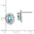 Sterling Silver Rhodium Plated Blue Topaz and Diamond Post Earrings - QD-ACAAEAC8-2199