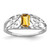 Sterling Silver Rhodium Plated Citrine Ring - QR-C0218558-9484