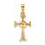 14K 4-Leaf Clover Cross Charm