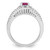 Sterling Silver Rhodium plated Created Red Corundum & White CZ Ring - QR-1DDF1F84-6778