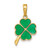 14K 4-Leaf Clover Enameled Pendant - K4-25A2AF5D-2572