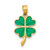 14K 4-Leaf Clover Enameled Pendant - K4-40A44CDF-4515