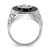 Sterling Silver Rhodium Plated CZ Black Onyx Ring - QR-88E5CEE5-6875