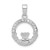Sterling Silver Rhodium Plated CZ Claddagh Pendant - QC-D3C0AA52-5032