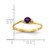 14k 4mm Amethyst AA Diamond ring