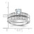 Sterling Silver Rhodium Plated CZ Engagement Ring and CZ Wedding Band Two Piece Set - QR-5B3F83FE-2499