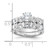 Sterling Silver Rhodium Plated CZ Engagement Ring and CZ Wedding Band Two Piece Set - QR-8C6F8D2E-4576