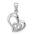 Sterling Silver Rhodium Plated CZ Heart Pendant - QP-A5A55B05-2181
