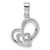Sterling Silver Rhodium Plated CZ Heart Pendant - QP-A5A55B05-2181