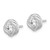 Sterling Silver Rhodium Plated CZ Knot Post Earrings