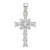 Sterling Silver Rhodium Plated CZ Latin Cross Pendant - QC-2374803A-2631