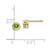 14k 4mm Bezel August/Peridot Post Earrings