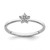 Sterling Silver Rhodium Plated CZ Star Ring - QR-3AC4D0F8-9483