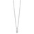 Sterling Silver Rhodium Plated CZ Vertical Bar Necklace