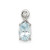 Sterling Silver Rhodium Plated Dia. & Aquamarine Oval Pendant - QP-CD3F2372-6722