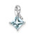 Sterling Silver Rhodium Plated Dia. & Aquamarine Square Pendant - QP-B09F84E6-3926