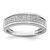 Sterling Silver Rhodium Plated Diam. Men's Band - QR-4C793286-7052