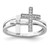 Sterling Silver Rhodium Plated Diamond  Crosses Ring - QR-8BAFF9FE-6111